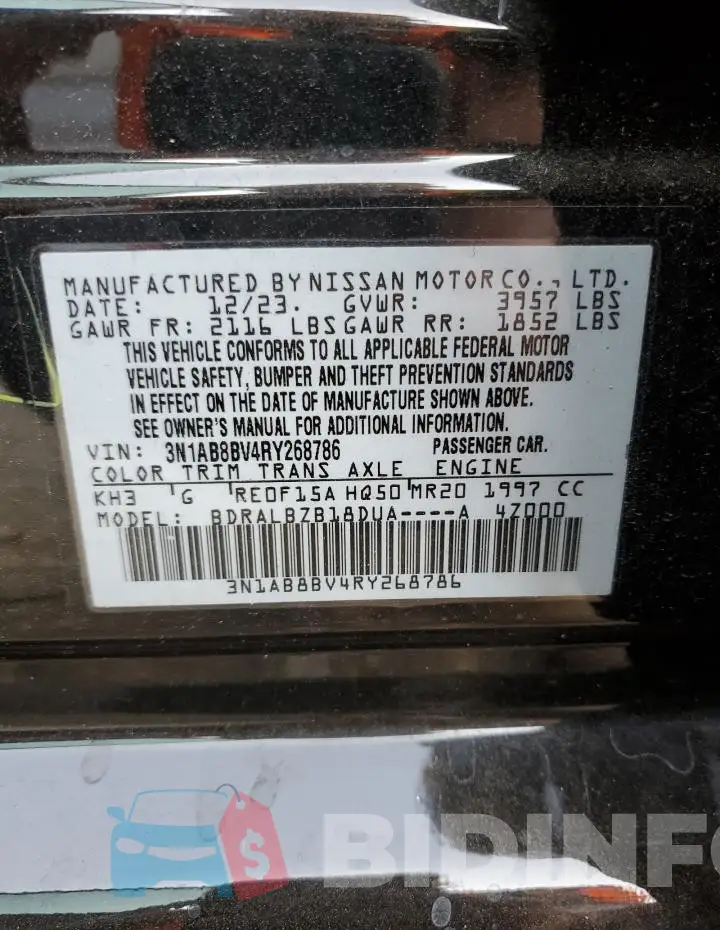 3N1AB8BV4RY268786 Photo# 12