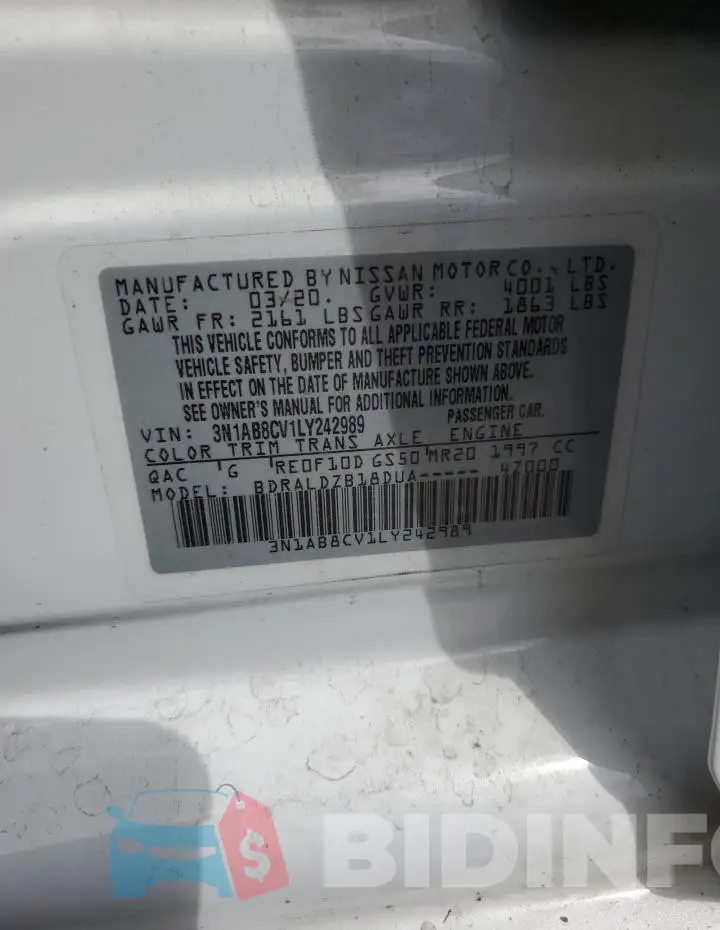 3N1AB8CV1LY242989 Photo# 13
