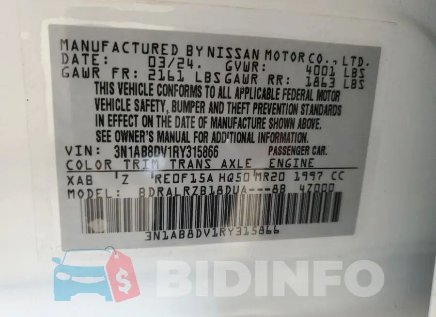 3N1AB8DV1RY315866 Photo# 12