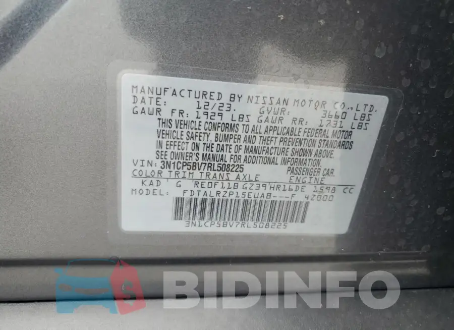 3N1CP5BV7RL508225 Photo# 14
