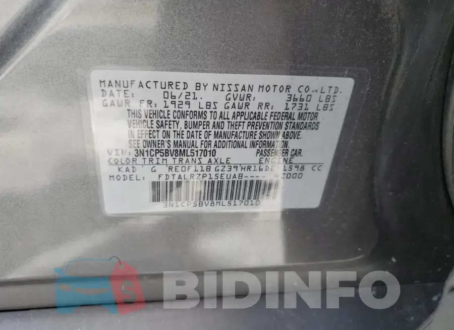 3N1CP5BV8ML517010 Photo# 13