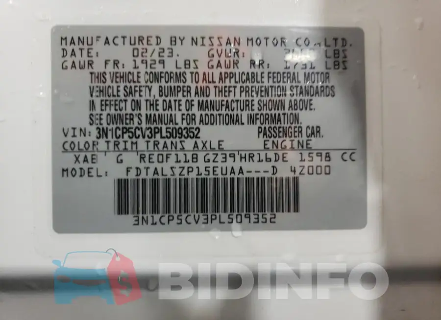 3N1CP5CV3PL509352 Photo# 13