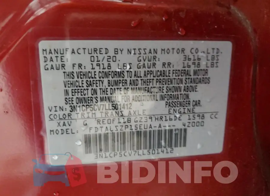 3N1CP5CV7LL501412 Photo# 13