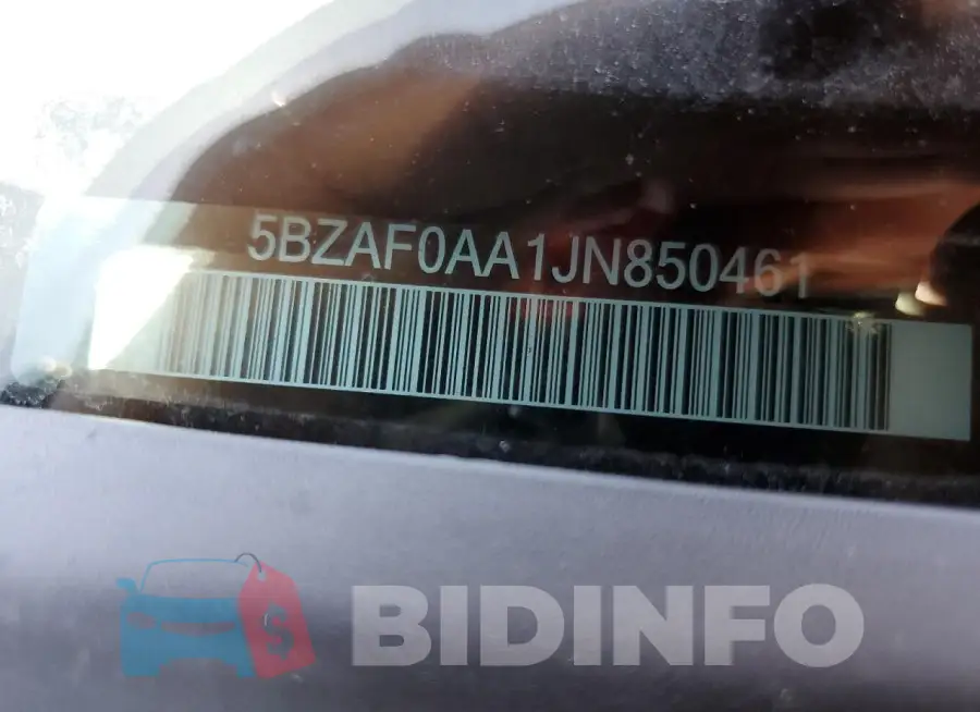 5BZAF0AA1JN850461 Photo# 13
