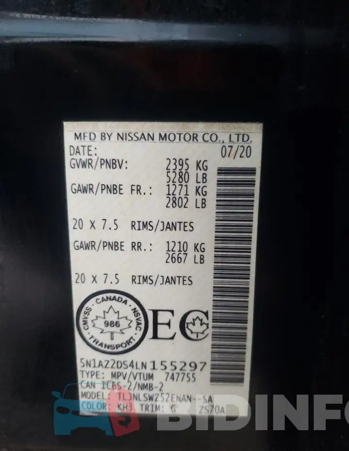 5N1AZ2DS4LN155297 Photo# 13
