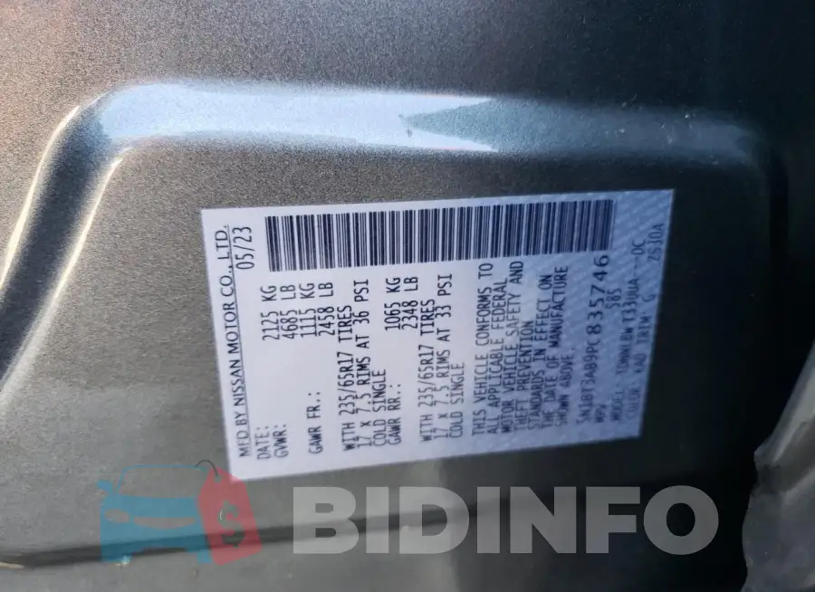 5N1BT3AB9PC835746 Photo# 13
