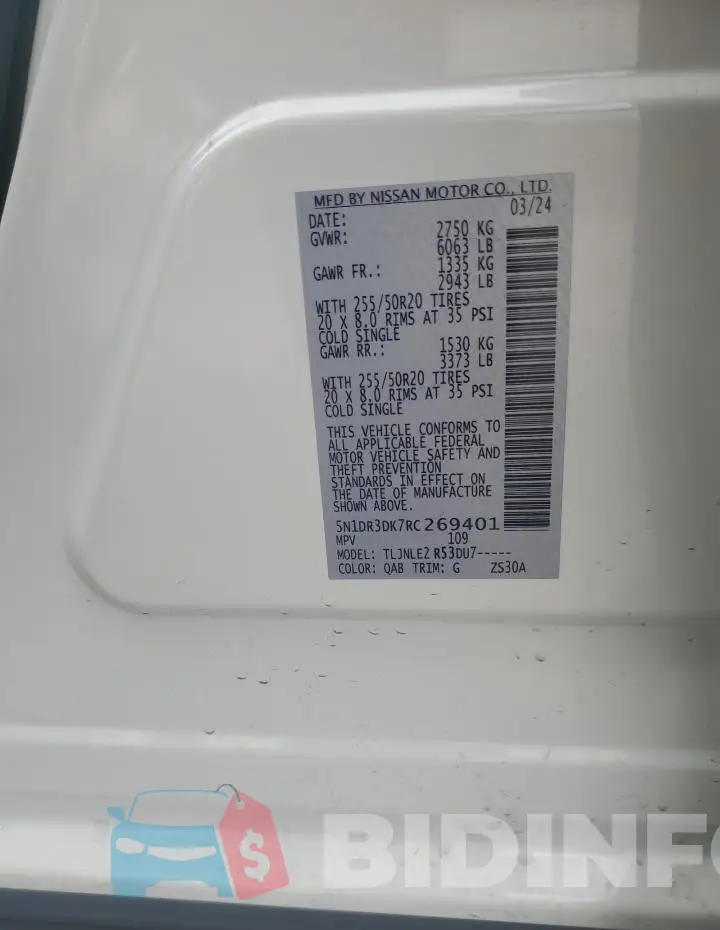 5N1DR3DK7RC269401 Photo# 13