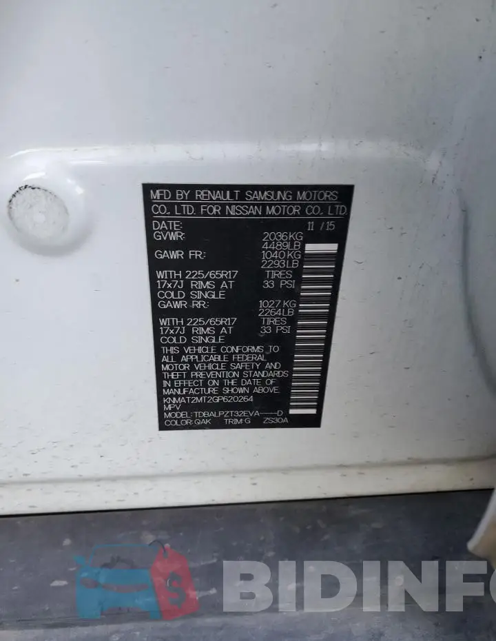 KNMAT2MT2GP620264 Photo# 12