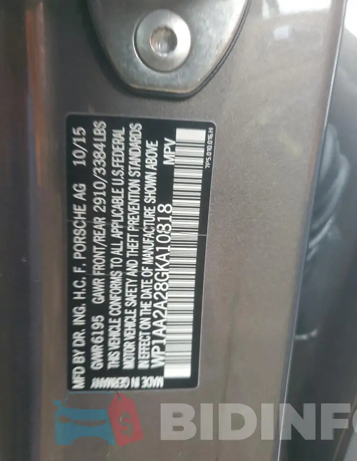 WP1AA2A28GKA10818 Photo# 12
