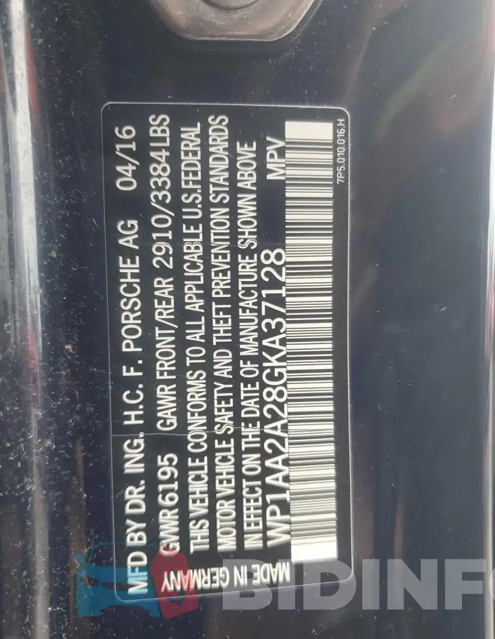 WP1AA2A28GKA37128 Photo# 13