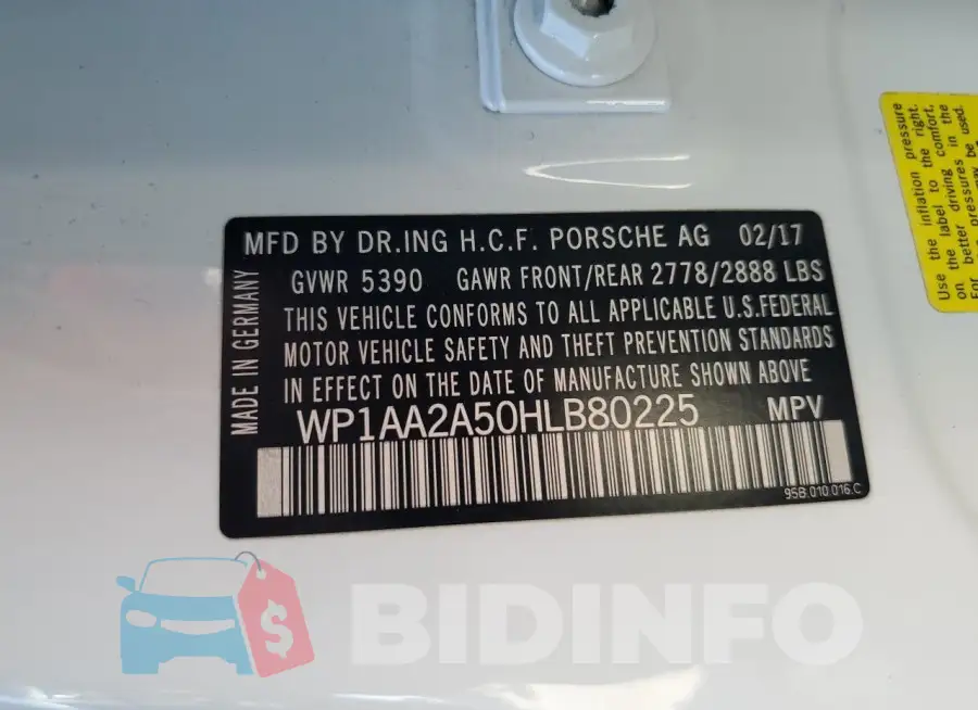 WP1AA2A50HLB80225 Photo# 12