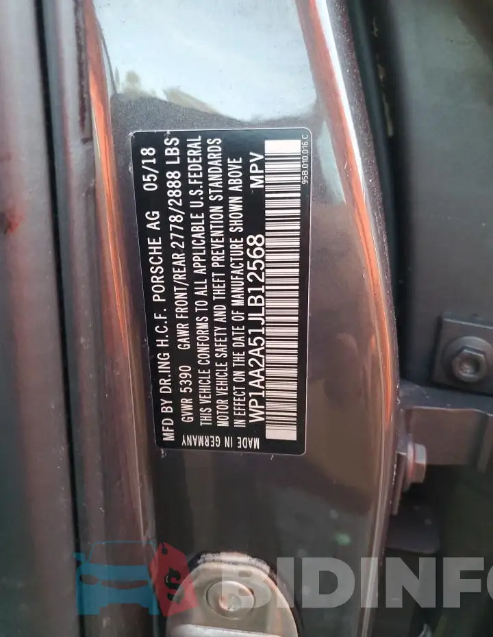 WP1AA2A51JLB12568 Photo# 13