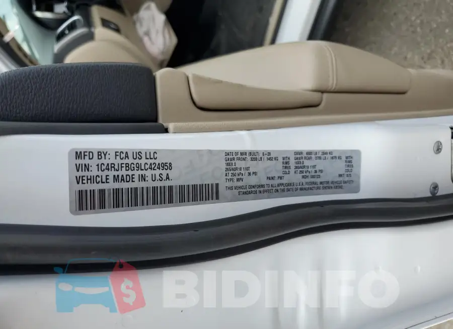 1C4RJFBG9LC424958 Photo# 14
