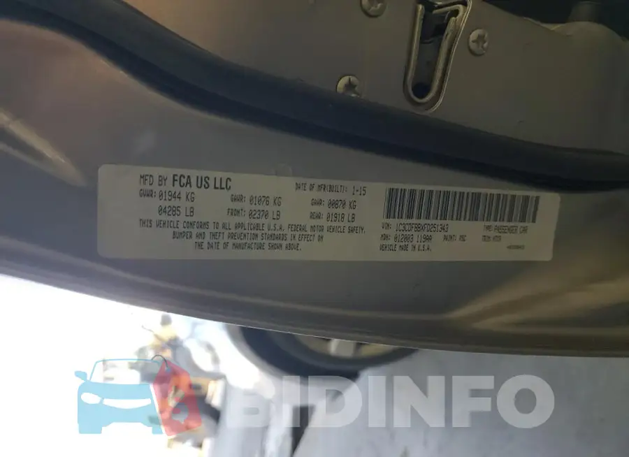 1C3CDFBBXFD251343 Photo# 12