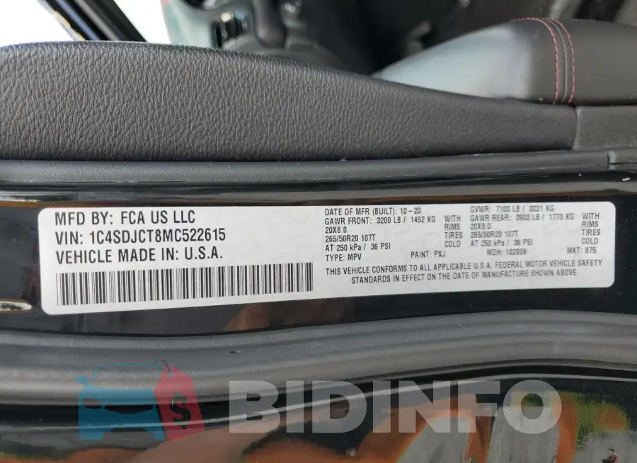 1C4SDJCT8MC522615 Photo# 14