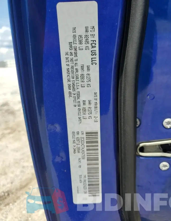2C3CDXCTXJH247558 Photo# 13