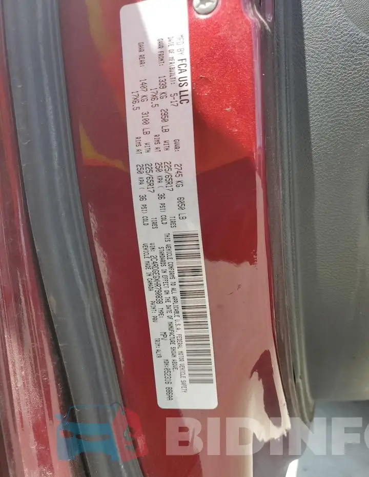 2C4RDGEGXHR790838 Photo# 13