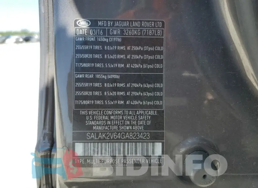 SALAK2V64GA823423 Photo# 13