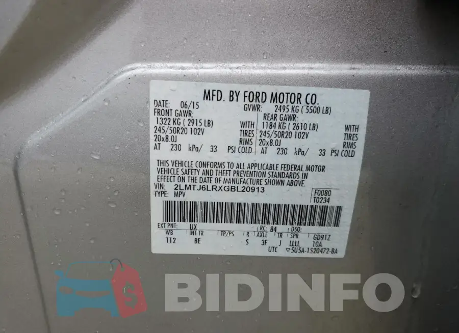2LMTJ6LRXGBL20913 Photo# 14