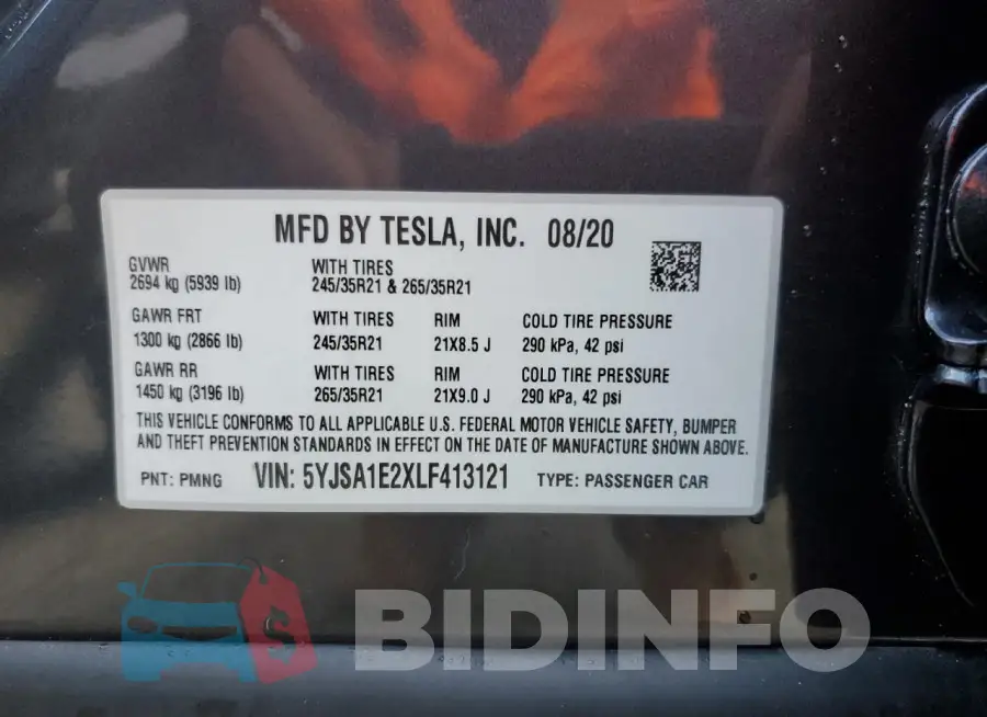 5YJSA1E2XLF413121 Photo# 13