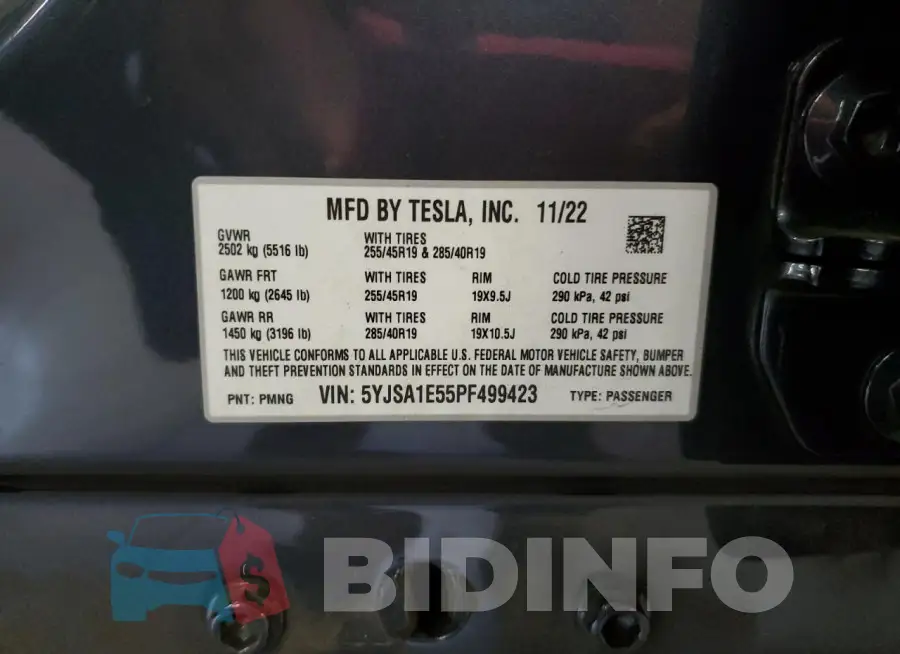5YJSA1E55PF499423 Photo# 13