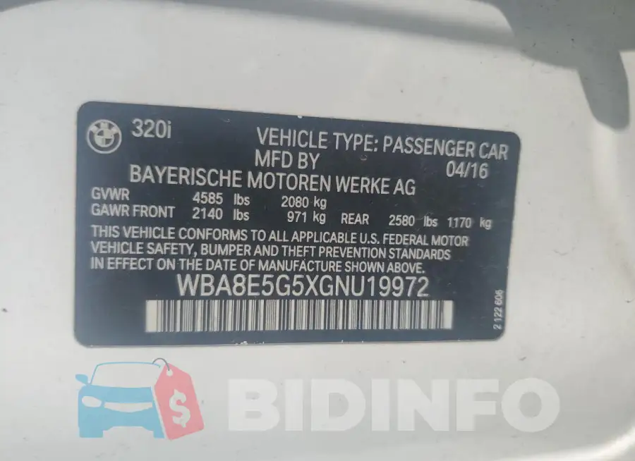 WBA8E5G5XGNU19972 Photo# 12