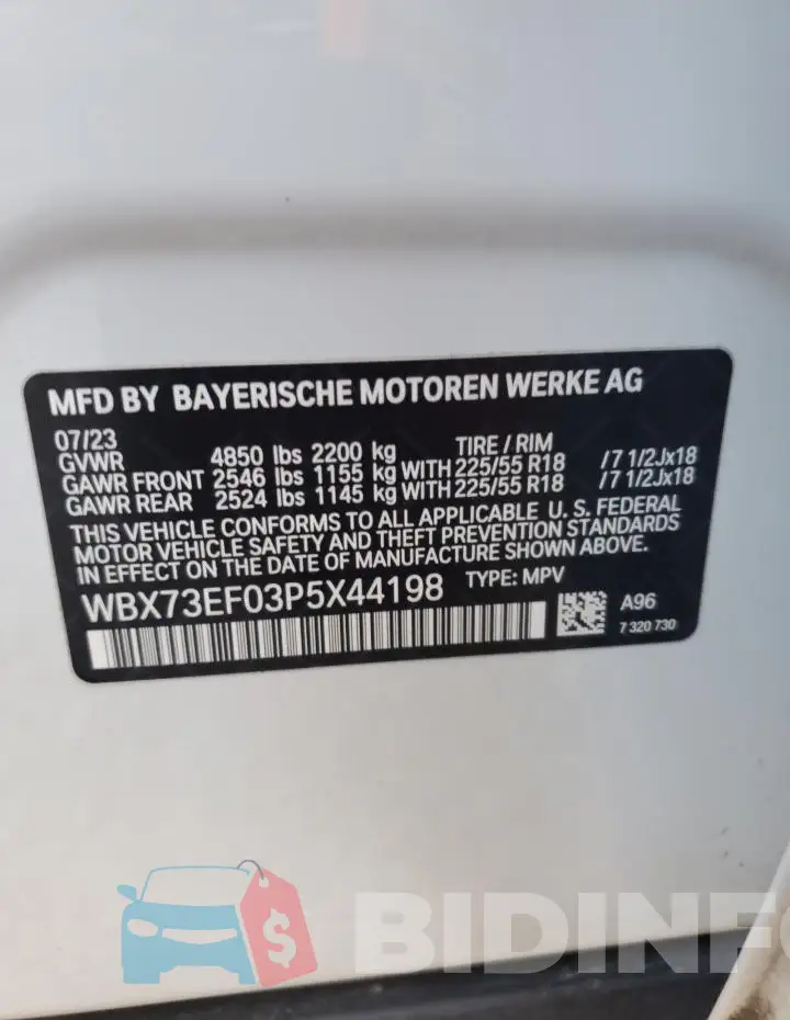 WBX73EF03P5X44198 Photo# 12