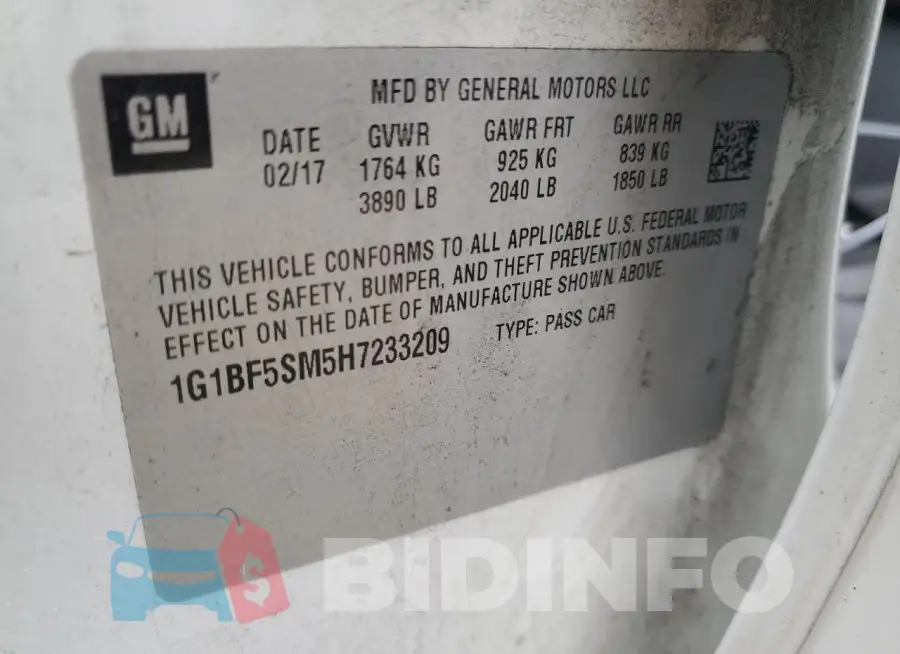 1G1BF5SM5H7233209 Photo# 13