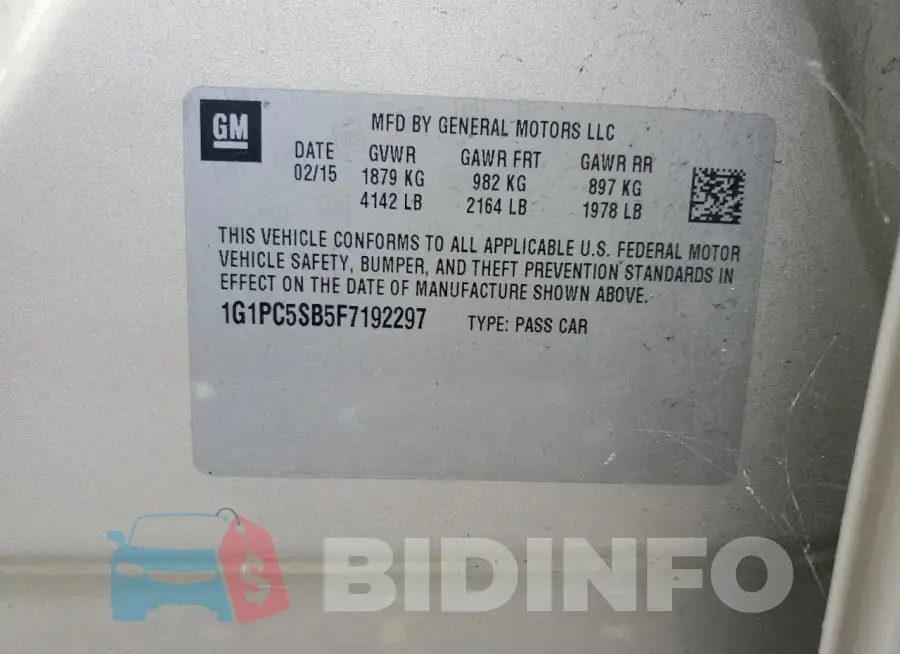 1G1PC5SB5F7192297 Photo# 13