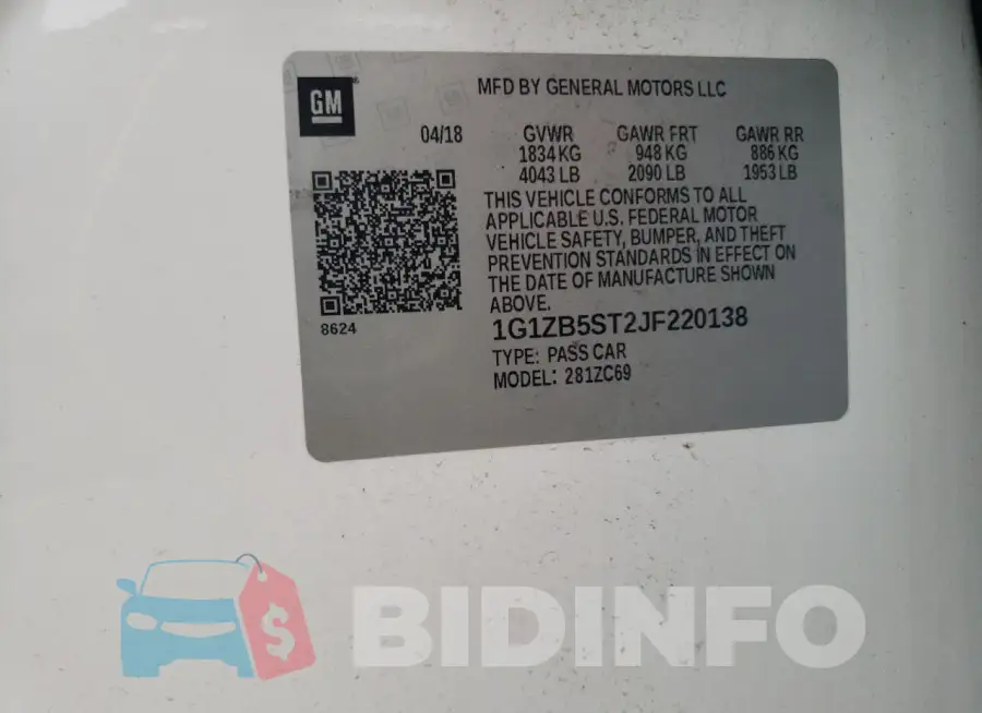 1G1ZB5ST2JF220138 Photo# 12
