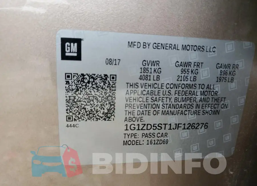 1G1ZD5ST1JF126276 Photo# 12