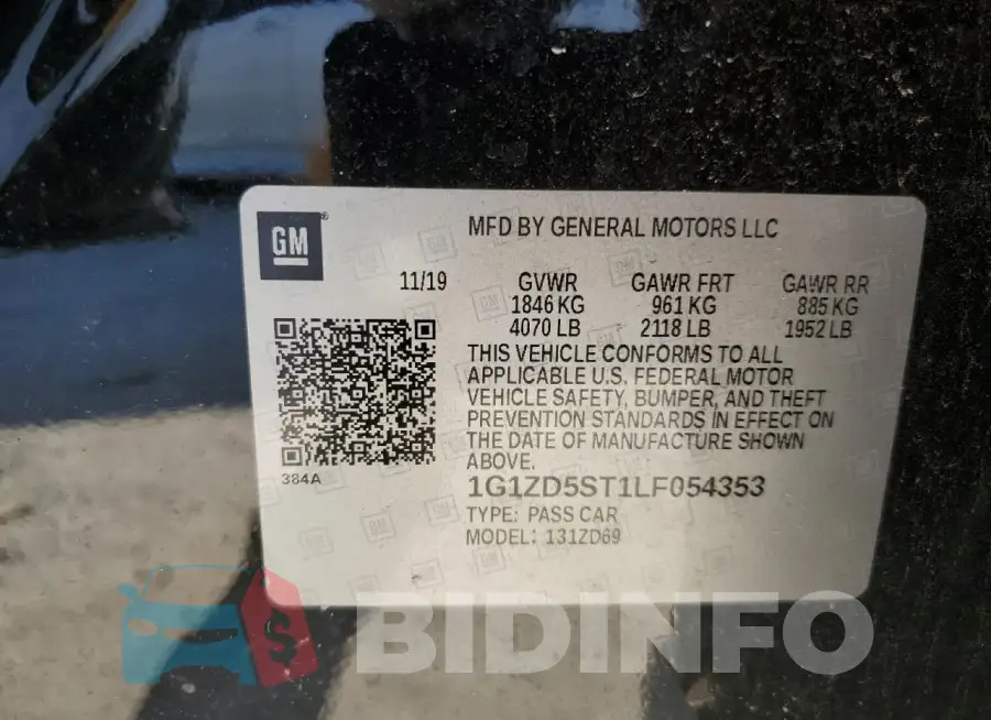 1G1ZD5ST1LF054353 Photo# 13