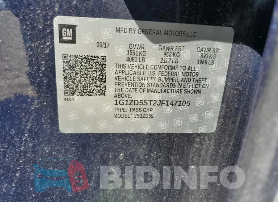 1G1ZD5ST2JF147105 Photo# 12