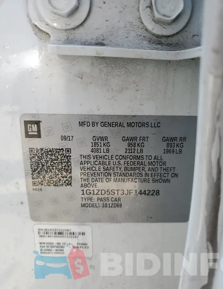 1G1ZD5ST3JF144228 Photo# 12