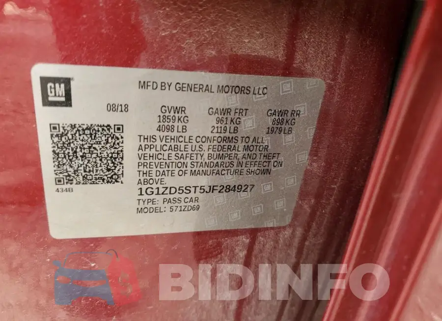 1G1ZD5ST5JF284927 Photo# 13