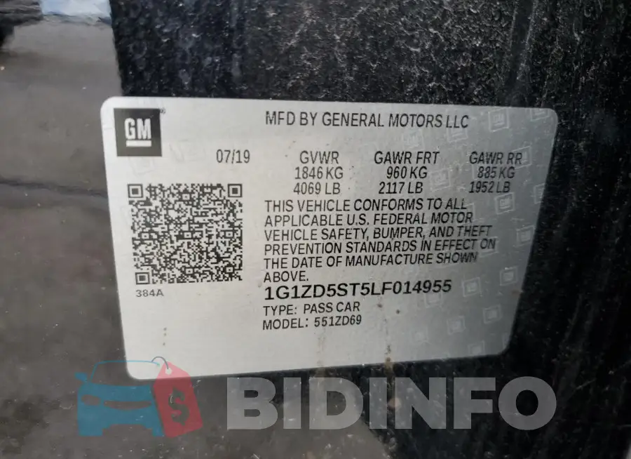 1G1ZD5ST5LF014955 Photo# 12