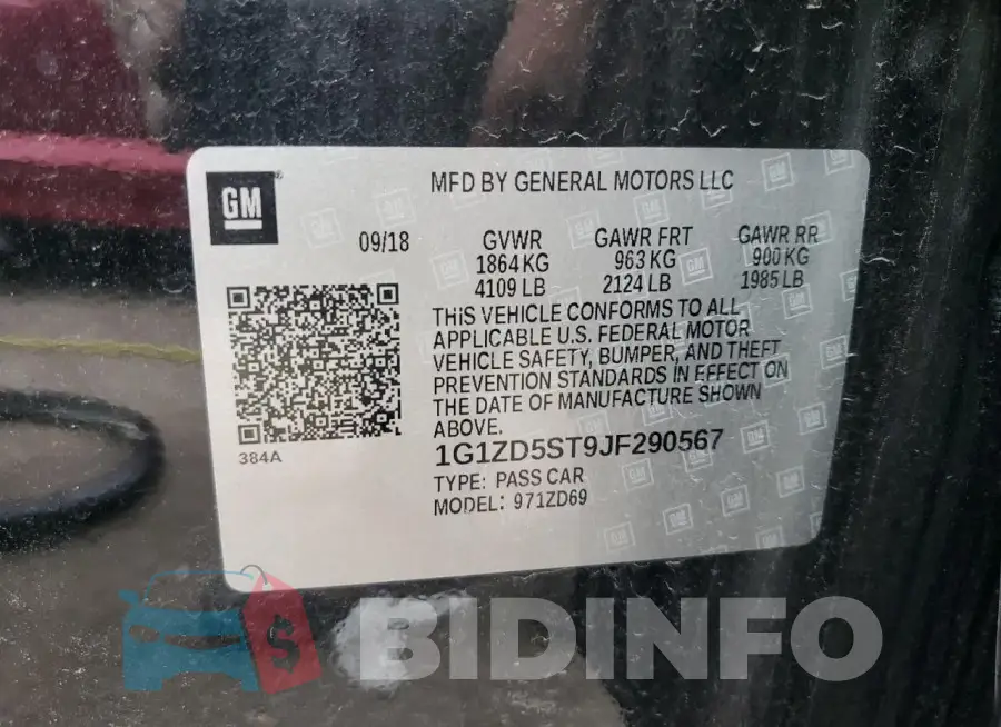1G1ZD5ST9JF290567 Photo# 13