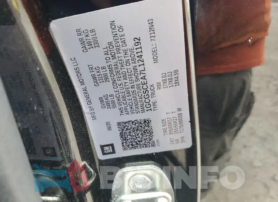 1GCGSCEA7L1241192 Photo# 12