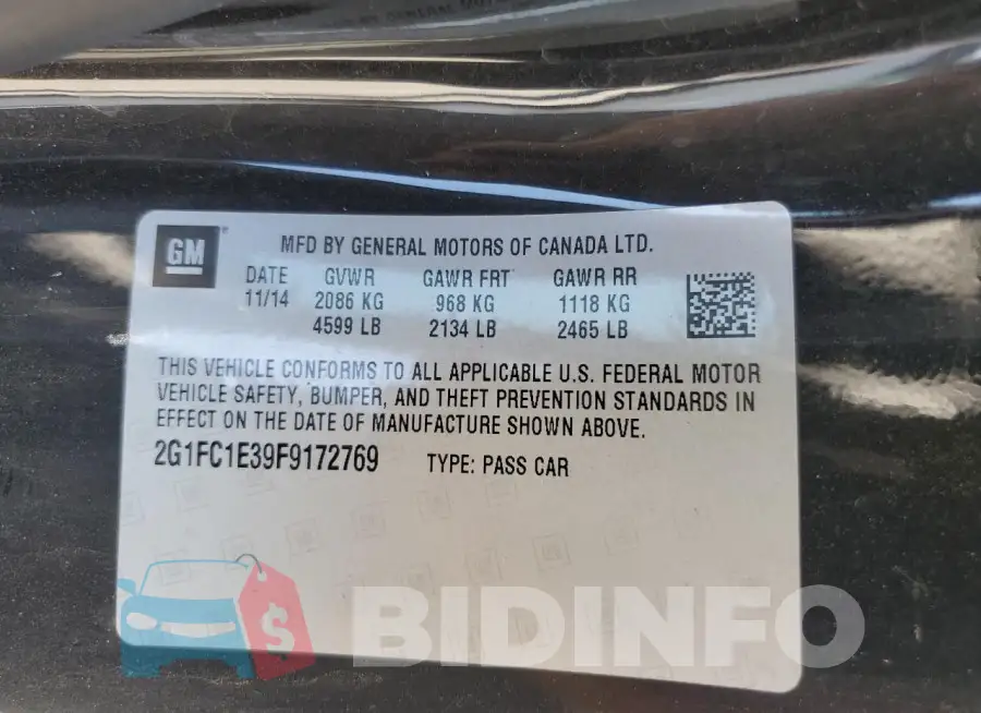 2G1FC1E39F9172769 Photo# 13