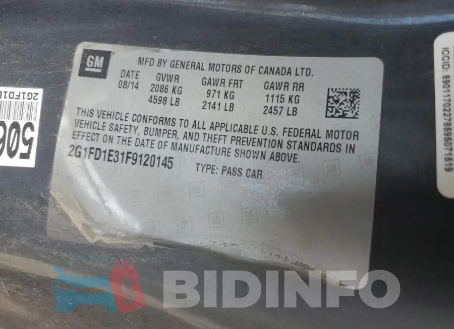 2G1FD1E31F9120145 Photo# 13
