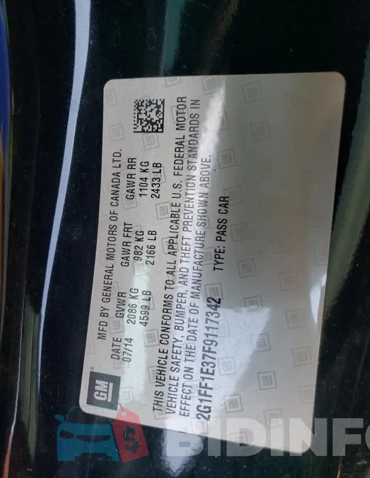 2G1FF1E37F9117342 Photo# 12