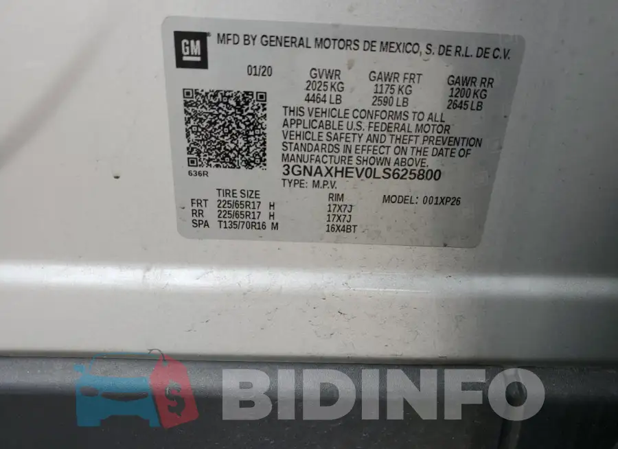 3GNAXHEV0LS625800 Photo# 13