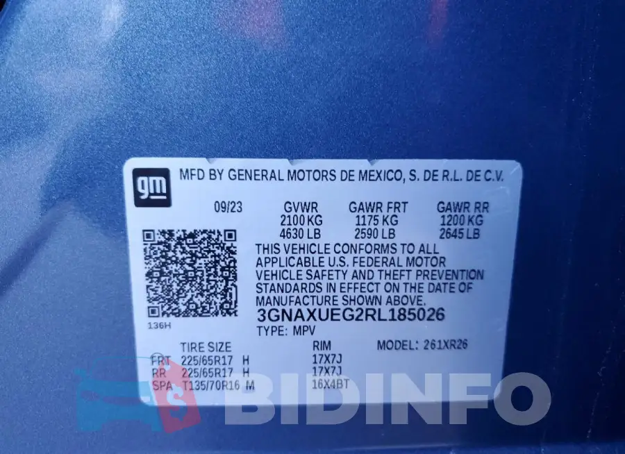 3GNAXUEG2RL185026 Photo# 13