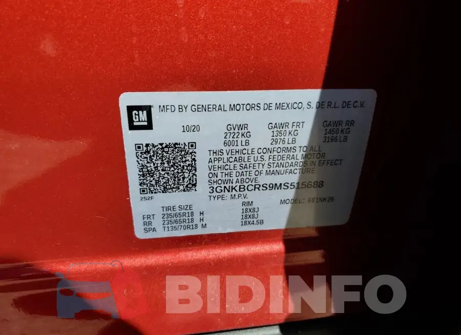 3GNKBCRS9MS515688 Photo# 12