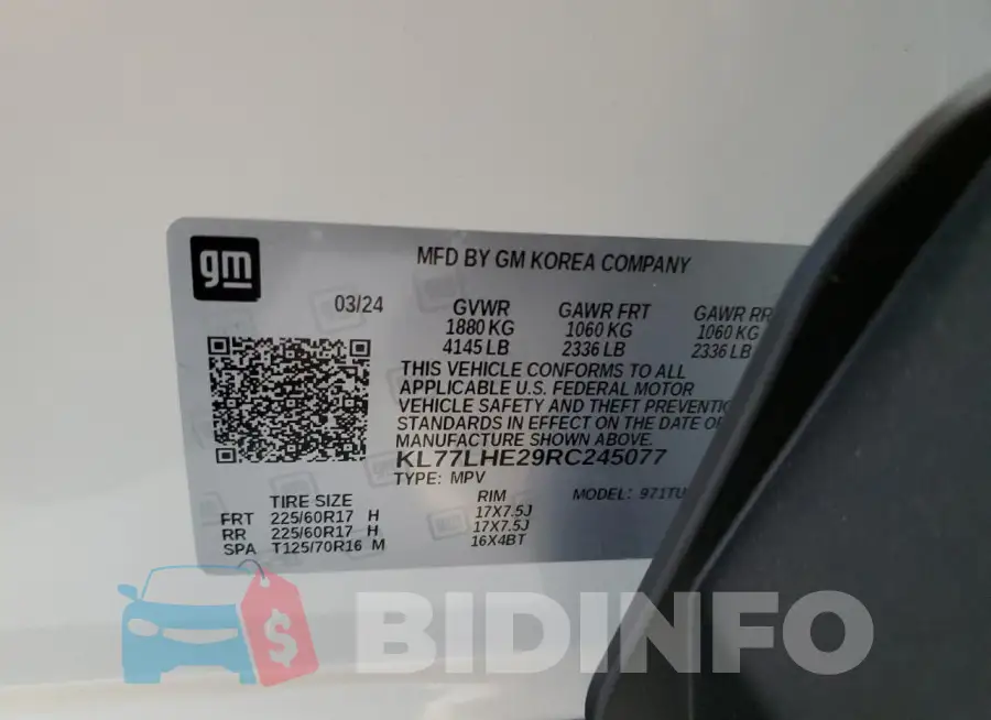 KL77LHE29RC245077 Photo# 13