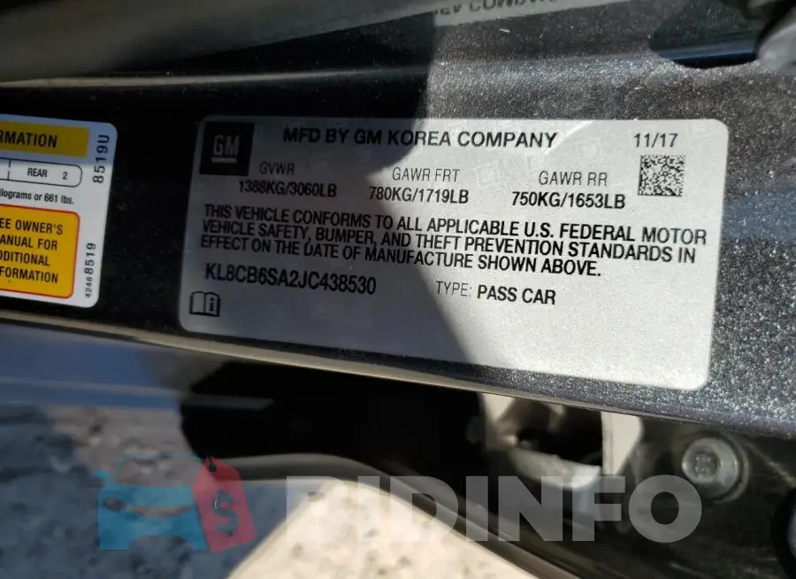 KL8CB6SA2JC438530 Photo# 12