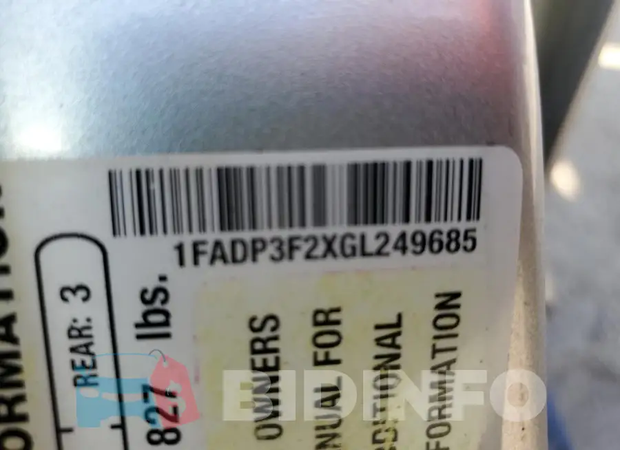 1FADP3F2XGL249685 Photo# 12