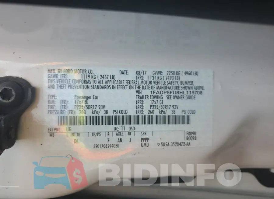 1FADP5FU8HL115708 Photo# 12