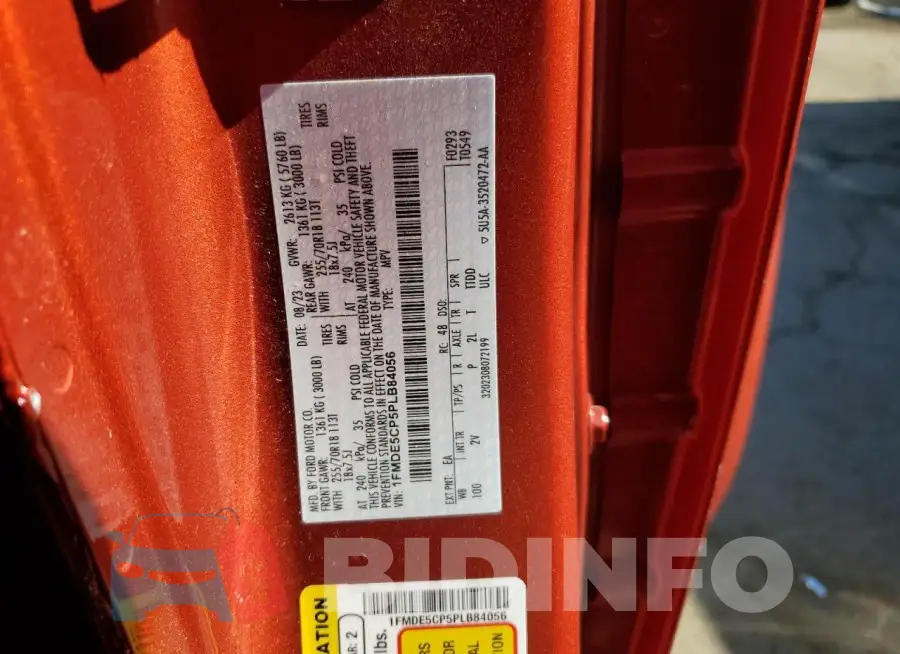 1FMDE5CP5PLB84056 Photo# 12
