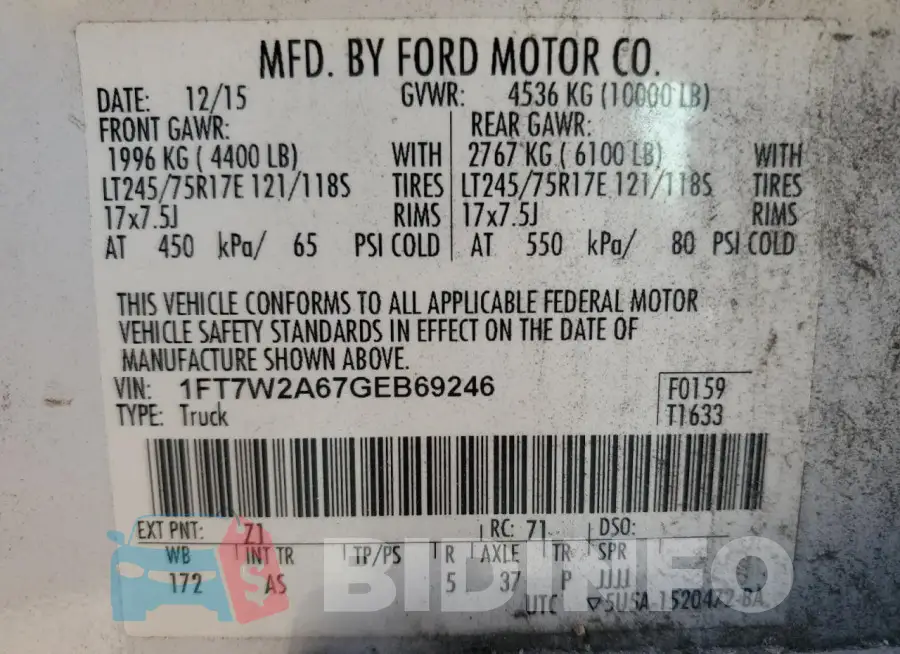 1FT7W2A67GEB69246 Photo# 13